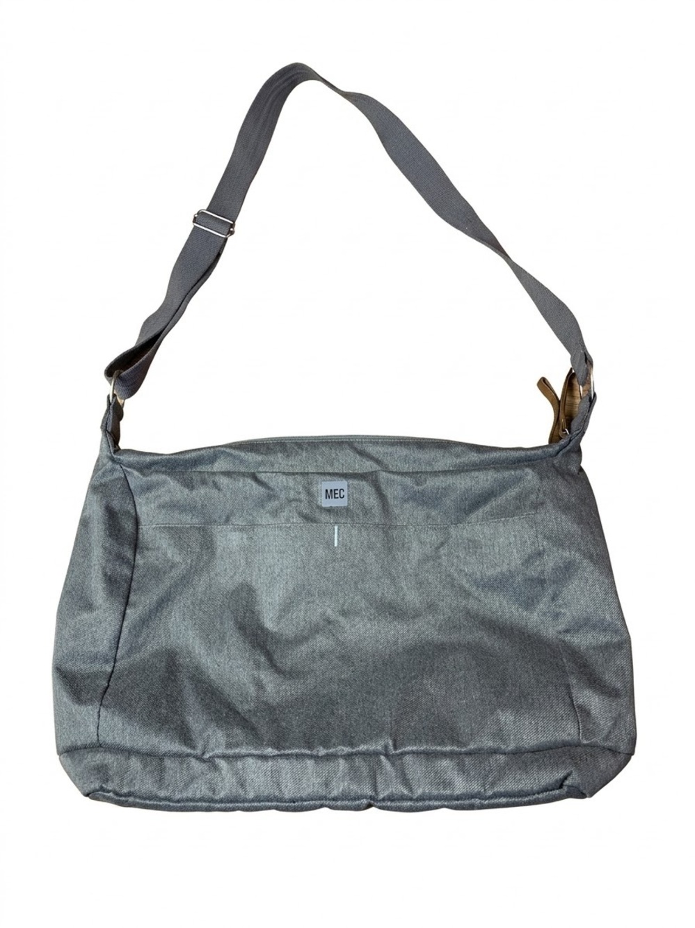 MEC Mountain Equipment Co-op Grey Canvas Crossbody Messenger Bag Laptop Tote